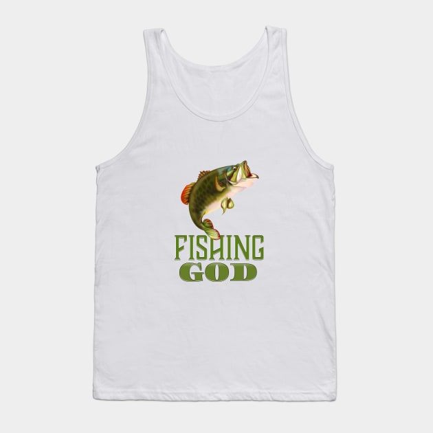 Fishing God Tank Top by nickemporium1